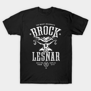 Brock Lesnar Stencil Type With Skull T-Shirt